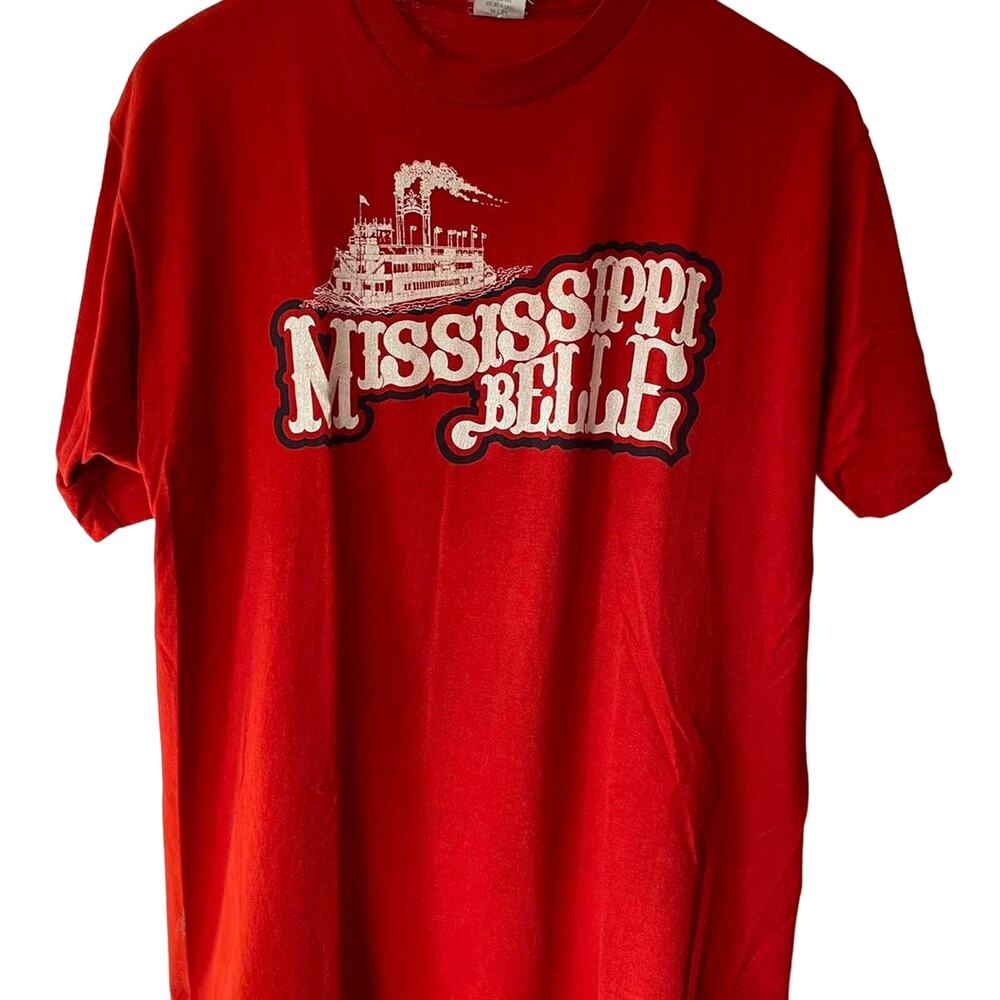 Vintage 80s Mississippi Belle Riverboat Single Stitch Shirt Adult XL